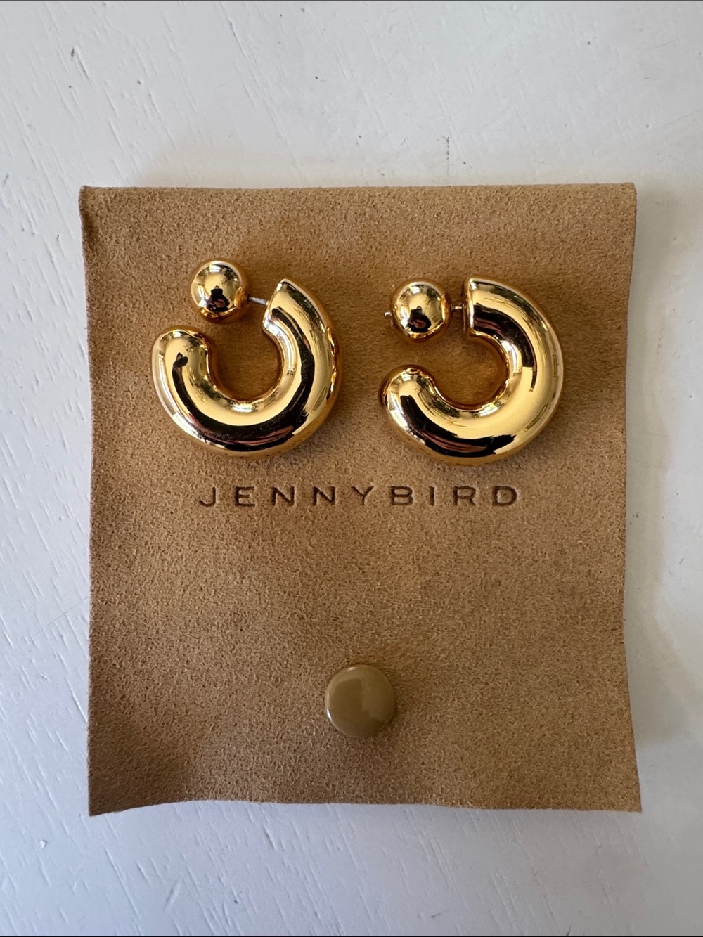 Jenny Bird Gold Tome Large Earrings